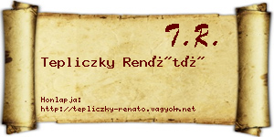 Tepliczky Renátó névjegykártya