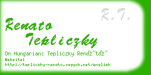 renato tepliczky business card